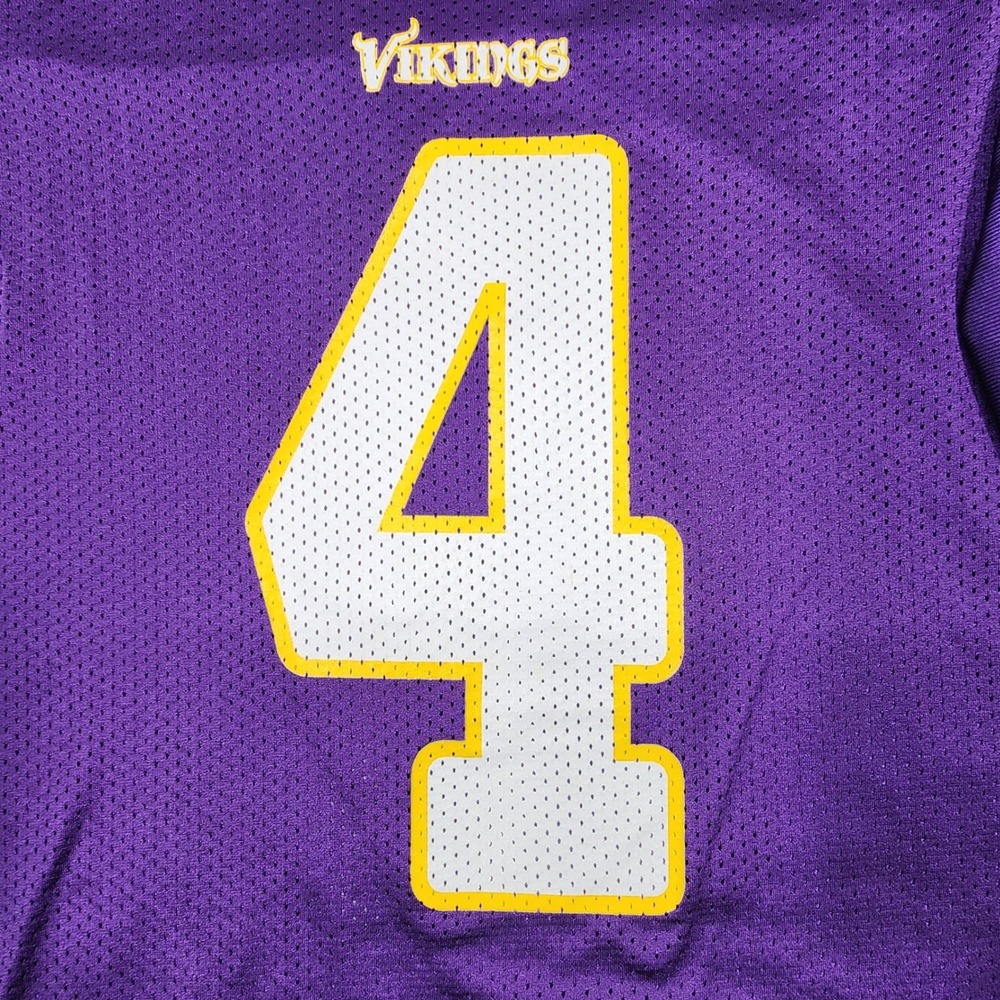 Reebok NFL Football Jersey Mens Large Purple Brett Favre #4 Minnesota Vikings - Picture 5 of 13
